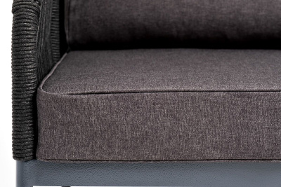 Кресло 4SIS Канны из роупа Цвет: темно-серый муар, темно-серый