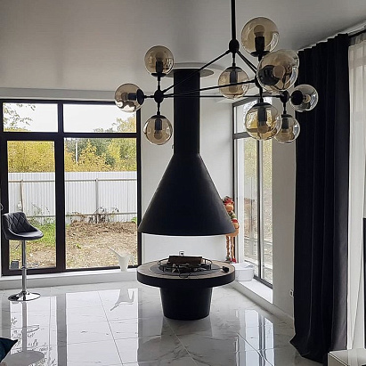 Островной камин Fireline Dome