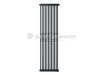 Радиатор труб. Zehnder Charleston 2180, 12 сек.1/2 бок.подк. RAL9017 matt (9217) (кроншт.в компл)