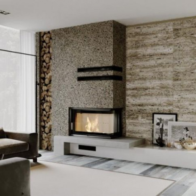 Топка Defro Home Intra SM угловая, 10кВт, 737/535/482мм