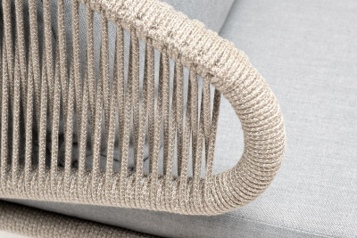 Кресло 4SIS Милан, каркас светло-серый муар, роуп серый меланж, ткань светло-серая Кресло 4SIS Милан, каркас светло-серый муар, роуп серый меланж, ткань светло-серая