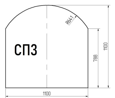 Лист стеклянный напольный 6мм СП-3 (1100х1100мм)