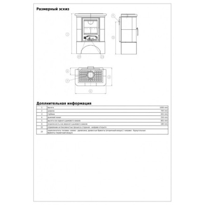 Печь-камин ABX Bavaria K (табак) Печь-камин ABX Bavaria K (табак)