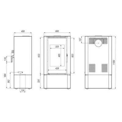 Печь камин Defro Home Solum Log, 9кВт