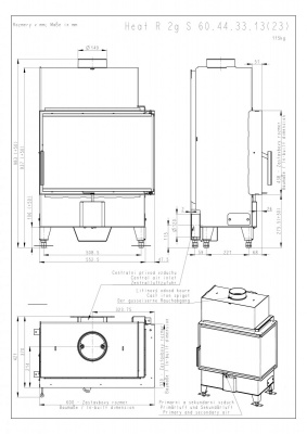 Каминная топка Romotop HEAT R/L 2G S 60.44.33.13