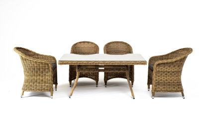 Обеденная группа 4SIS Латте-140 R Цвет: соломенный Обеденная группа 4SIS Латте-140 R Цвет: соломенный