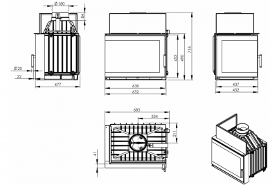 Каминная топка Nordflam Torn L