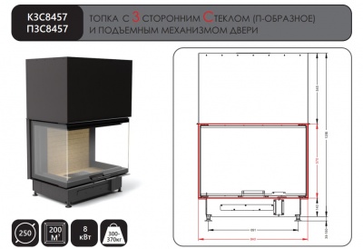 Каминная топка АСТОВ П3С 8457 Каминная топка АСТОВ П3С 8457