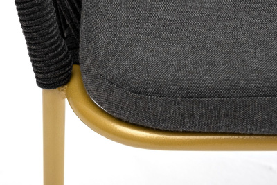 Стул из роупа 4SIS Марсель Цвет: золотой глянец, темно-серый, серый