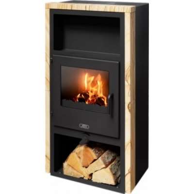 Печь-камин ABX Narvik I (черная сталь бразильский песч.с верх. плитой)
