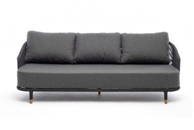 Диван 4SIS Верона 3-местный из роупа Цвет: темно-серый (RAL7024) шагрень, темно-серый