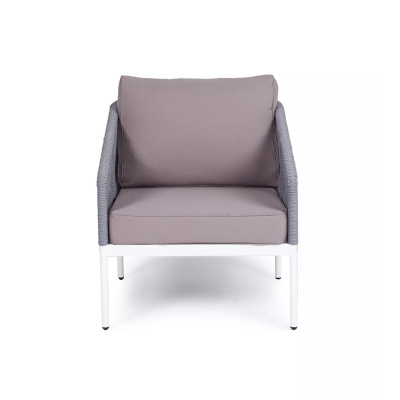 Кресло 4SIS Канны из роупа Цвет: светло-серый Кресло 4SIS Канны из роупа Цвет: светло-серый