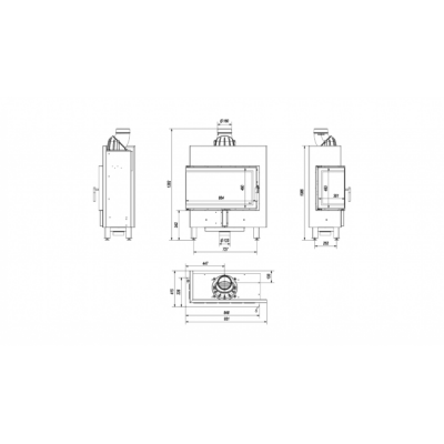 Каминная топка Kratki LUCY 14 SLIM L BS Каминная топка Kratki LUCY 14 SLIM L BS