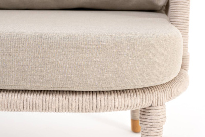 Кресло 4SIS Верона, каркас белый муар, роуп бежевый, ткань бежевая 052 Кресло 4SIS Верона, каркас белый муар, роуп бежевый, ткань бежевая 052