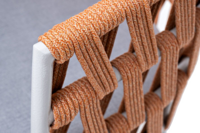 Стул 4SIS Диего из роупа Цвет: светло-серый шагрень, оранжевый меланж, светло-серый Стул 4SIS Диего из роупа Цвет: светло-серый шагрень, оранжевый меланж, светло-серый