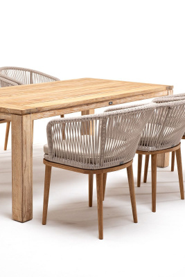 Обеденная группа 4SIS Мадейра 6-местная со стульями Марсель Цвет: бежевый