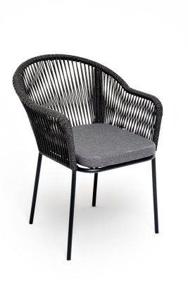 Стул 4SIS Лион из роупа Цвет: темно-серый шагрень, темно-серый, серый