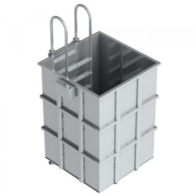 Купель из нержавеющей стали 1,3х1,3х1,8 Купель из нержавеющей стали 1,3х1,3х1,8