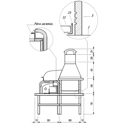 БАРБЕКЮ PALAZZETTI GRADO С ДУХОВКОЙ БАРБЕКЮ PALAZZETTI GRADO С ДУХОВКОЙ