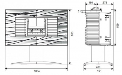 ПЕЧЬ-КАМИН Invicta THEIA