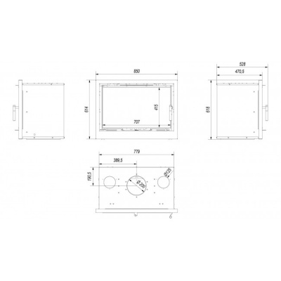 Каминная топка Kratki ARKE 80 Каминная топка Kratki ARKE 80