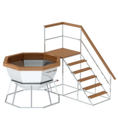 Банный чан 8 граней на подставке AISI 430