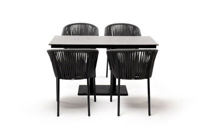 Обеденная группа 4SIS Каффе Дабл из роупа Цвет: серый гранит Обеденная группа 4SIS Каффе Дабл из роупа Цвет: серый гранит