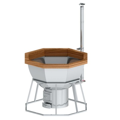 Банный чан 8 граней на подставке с печью AISI 430