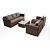 Комплект садовой мебели 4SIS Капучино (гиацинт) Цвет: коричневый