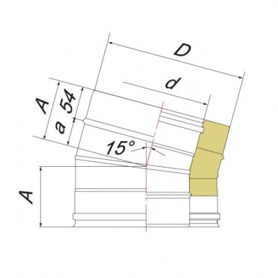 Отвод Вулкан 15° V50R D300/400, нерж 321/304