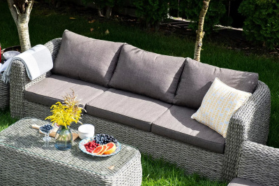 Диван трехместный 4SIS Кальяри (гиацинт) Цвет: серый Диван трехместный 4SIS Кальяри (гиацинт) Цвет: серый