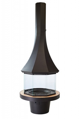 Островной камин LUGO Glass