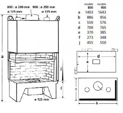 Каминная топка Totem Lateral Horizon 900