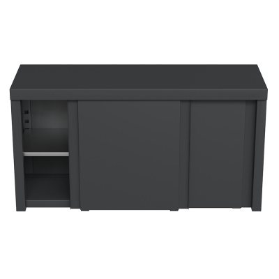 Шкаф настенный c дверями купе Черный