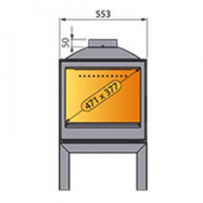 Отопительная печь Liseo Castiron LCI 5 GFLR Stove, два боковых стекла Отопительная печь Liseo Castiron LCI 5 GFLR Stove, два боковых стекла