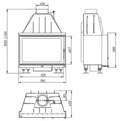 Каминная топка Экокамин АЛЬФА 800