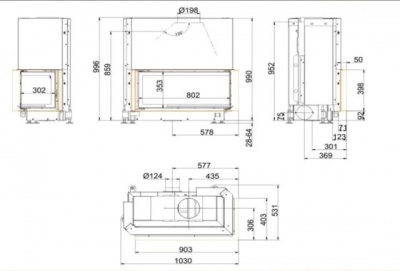 Каминная топка Brunner Architecture AK Eck 38/86/36 LR