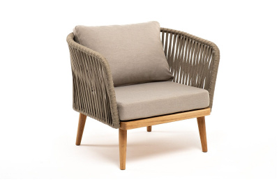 Кресло 4SIS Мальорка из роупа Цвет: дуб, серо-коричневый, бежевый