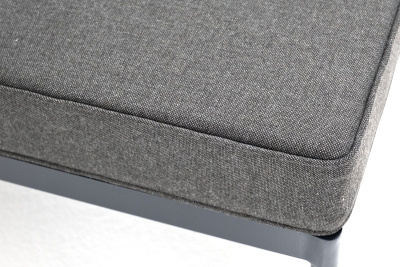 Угловой модуль 4SIS Канны из роупа; каркас темно-серый муар, роуп темно-серый, ткань темно-серая 027 Угловой модуль 4SIS Канны из роупа; каркас темно-серый муар, роуп темно-серый, ткань темно-серая 027