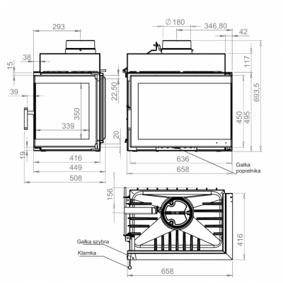Каминная топка Nordflam Trent P