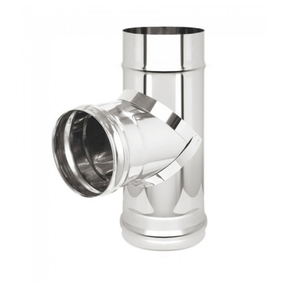 Тройник Везувий нерж. (AISI 430/0,8мм) 90 д.250