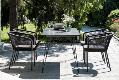 Стол обеденный 4SIS Руссо из HPL 150 Цвет: черный мрамор