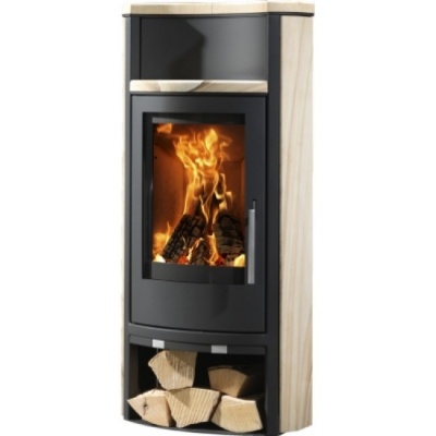 Печь-камин ABX Yago 5 (черная сталь, бразильский песчаник(прямой) с верхней плитой) Печь-камин ABX Yago 5 (черная сталь, бразильский песчаник(прямой) с верхней плитой)