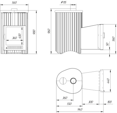Дровяная печь Ферингер Оптима ПФ, Змеевик и Россо Леванте, до 28 м³ Дровяная печь Ферингер Оптима ПФ, Змеевик и Россо Леванте, до 28 м³