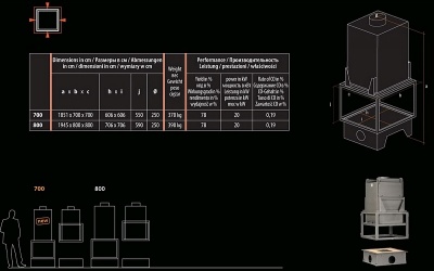 Каминная топка Totem Suspendu 4 Faces 800