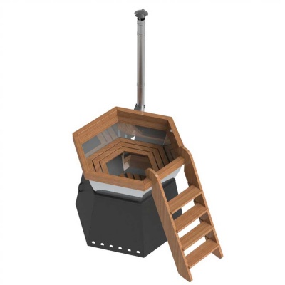 Банный чан 6 граней с ветрозащитой AISI 304