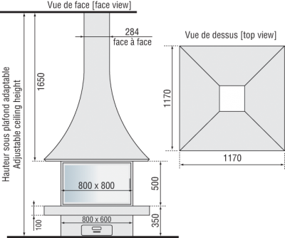 Центральный камин Bordelet Julietta 985