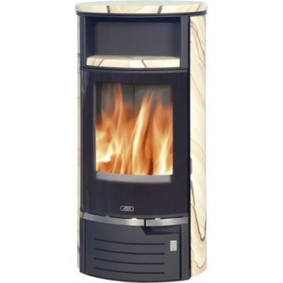 Печь-камин ABX Atlantik 5 III (черная сталь, бразильский песч.с верх. плитой)