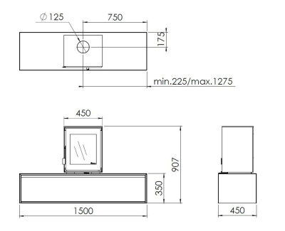 Печь Dik Geurts Modivar 5 Straight Plateau