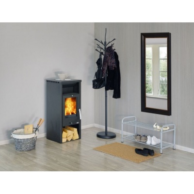 Печь-камин ABX Falun (серая сталь)